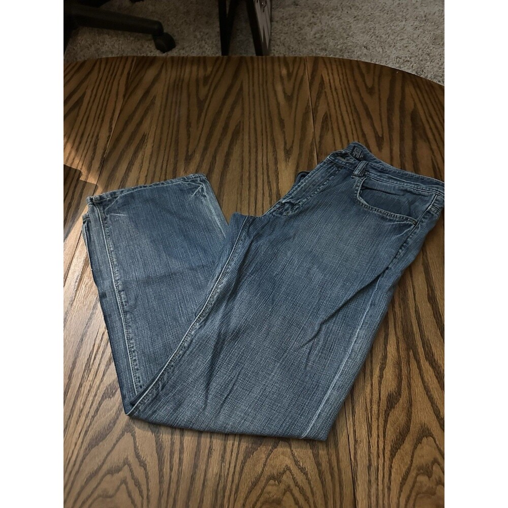 Buffalo David Bitton Men’s Straight Fit Blue Medium Wash Denim Jeans 5-Pocket